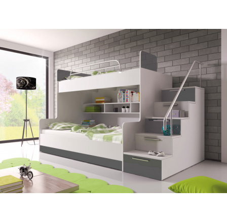 Patrová postel PARADISE, Šedá Patrová postel PARADISE, Šedá