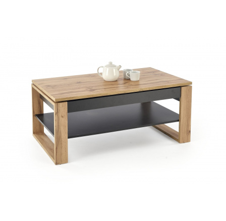 Konferenční stolek se zvedací deskou BETTY, Dub artisan/Černá