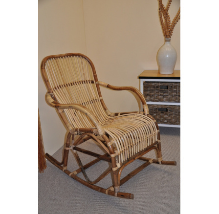 Houpací křeslo Klasik ratan semambo natural Houpací křeslo Klasik ratan semambo natural