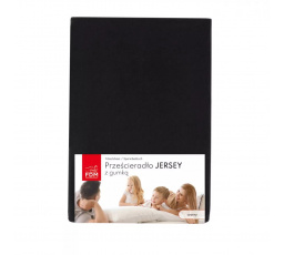Prostěradlo JERSEY černé - 80 x 200