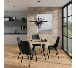 Sada stolu s židlemi RODOS 83 Sonoma+Černá