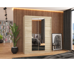 Posuvná skříň se zrcadlem INESS 150 Sonoma+Sonoma