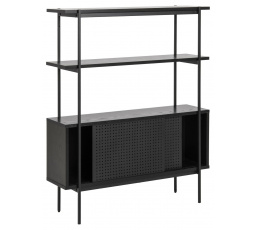 Regál s skříňkou Angus černý