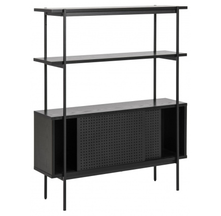 Regál s skříňkou Angus černý