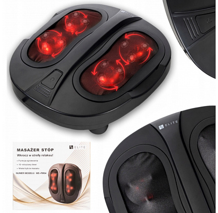 Masážní přístroj na nohy ME-FM04 s funkcí ohřevu černý