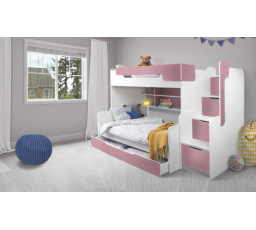 Patrová postel Harry 3  růžová