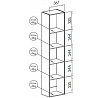 Obývací stěna VIGO 1, bílá / černý lesk