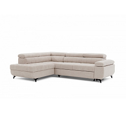 Rohová sedačka Dragonis L s funkcí spaní / Ditra New 20 / černé nohy / levá strana