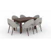 Sada stolu s židlemi RODOS 82 Tmavý ořech