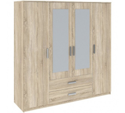 Šatní skříň TAMINA 4D2S, Dub Sonoma