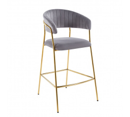 Barová židle H3-FX, šedá / zlatá