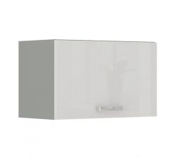 Kuchyňská horní skříňka BOLZANO 50-GU-36-1F, Bílý lesk/Šedá