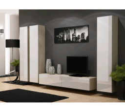 Obývací stěna VIGO 1 - sonoma-bílá