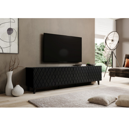 Tv komoda ASTI, černá matná/černá matná