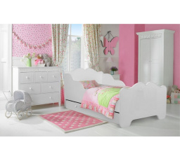 Postel s matrací a šuplíkem CASIMO 160x80 Bílá