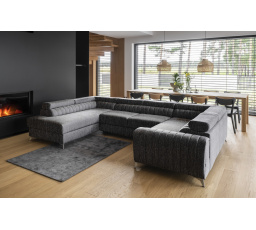 Rohová sedací souprava ve tvaru U LOUIS, Marte 10 levá