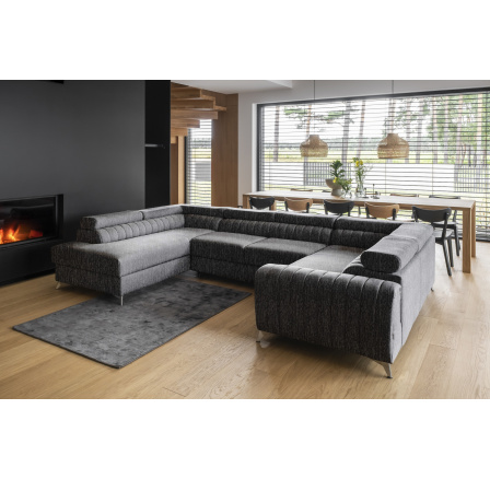 Rohová sedací souprava ve tvaru U LOUIS, Marte 10 levá