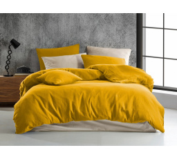 Francouzské mušelínové povlečení žluté 240x220