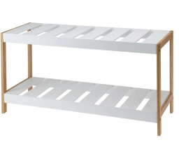 Skříňka na boty Giselda bambusová bílá
