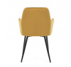 Jídelní židle, žlutá, sametová látka, DCH-215 YEL4