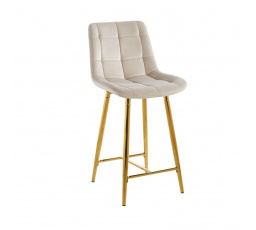 Barová židle H1-FX, béžová / zlatá