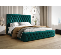 Postel VALENTINO s úložným prostorem - 140x200, Kovová na plynových zvedácích