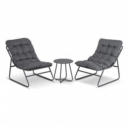 Sada Zahradního Nábytku NIKEA Šedá