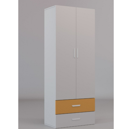 Šatní skříň LUMIK 2DS Kašmír Žlutá Curry