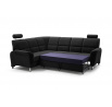 Rohová sedací souprava DIANA, Velva Black, Levá
