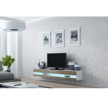 TV komoda VIGO NEW 180, bílá / latte lesk