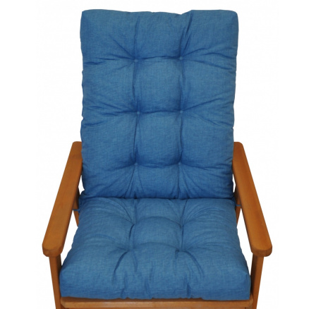 Polstr na zahradní křeslo s mašlí - látka tyrkysový melír Polstr na zahradní křeslo s mašlí - látka tyrkysový melír