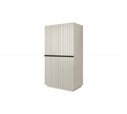 Dvoudveřová skříň Nicole, kašmír / černé úchyty