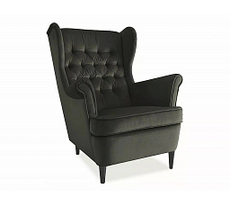 Křeslo HARRY Velvet, černý Bluvel 18/wenge