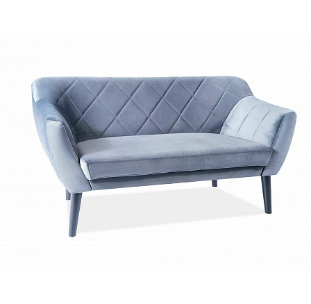 Pohovka KARO 2 Velvet, šedý Bluvel 14/wenge