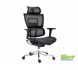 Otočné křeslo WINNER LUX, Černá/Chromová