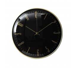 Nástěnné hodiny Luce černé/zlaté