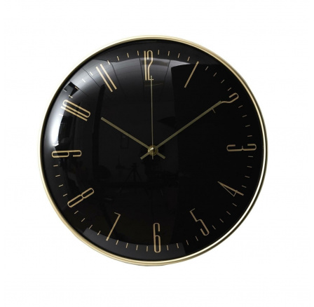 Nástěnné hodiny Luce černé/zlaté