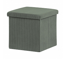 Taburet s úložným prostorem, zelená, manšestrová látka, TAB-471 GRN6