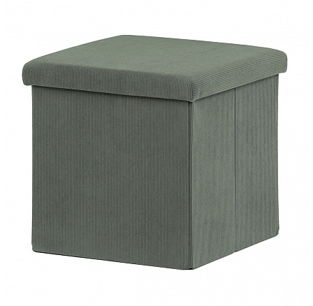 Taburet s úložným prostorem, zelená, manšestrová látka, TAB-471 GRN6