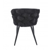 Sametová židle černá K47-FXJG B