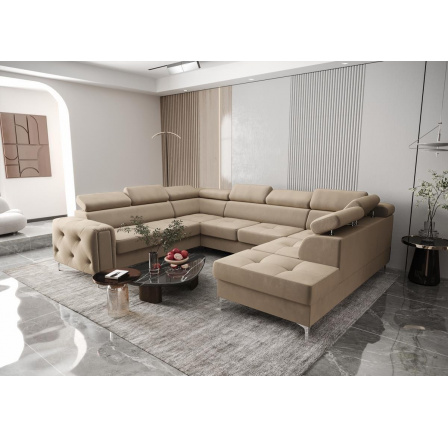 Rohová sedací souprava ORION MAX I s funkcí spaní 225X350X255 cm - volitelný odstín - levá