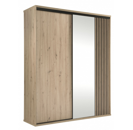 Šatní skříň CALI C-14, Artisan/Černý mat Šatní skříň CALI C-14, Artisan/Černý mat