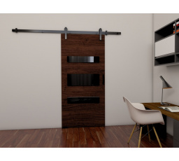 Posuvné dveře LOFT D100, Wenge/Černá
