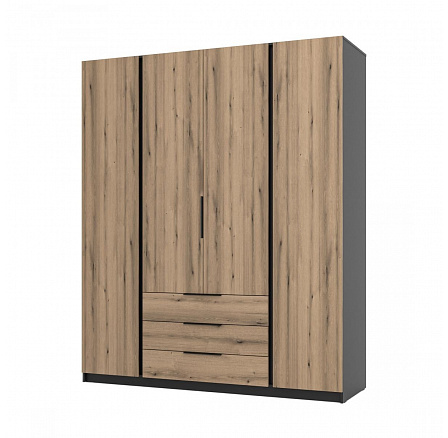 Skříň Keny I - černá/dub evoke