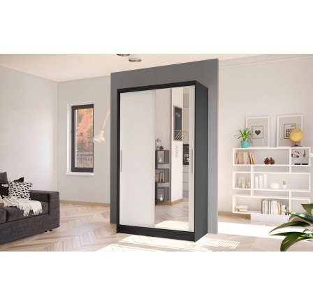 Skříň Kosta VI 100 - černá/bílá