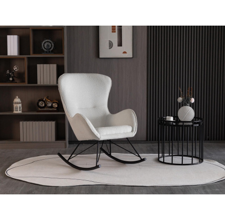 Houpací křeslo LIBERTO 3, bílá/černá Houpací křeslo LIBERTO 3, bílá/černá