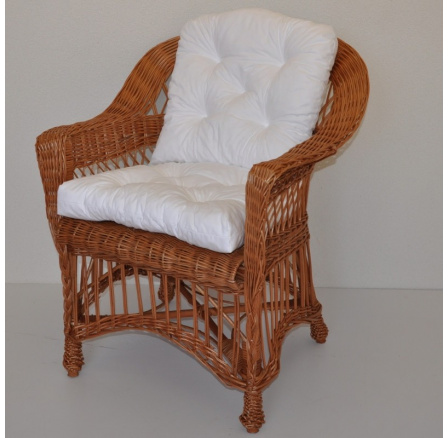 Křeslo Weigier přírodní - polstr bílý Křeslo Weigier přírodní - polstr bílý