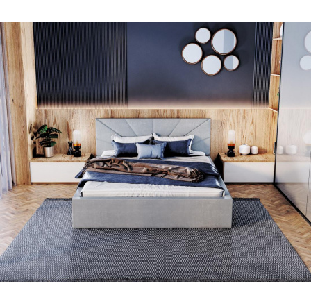 Čalouněná postel GEORGIA - TRINITY (GREY) - 90 x 200