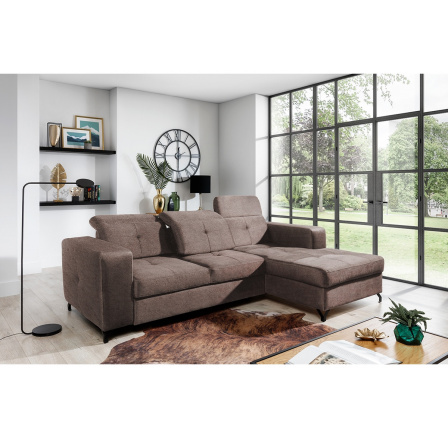 Rohová sedací souprava Belavio Mini Crown 4 Taupe Strana pravá Rohová sedací souprava Belavio Mini Crown 4 Taupe Strana pravá