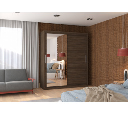 Posuvná skříň se zrcadlem TOM 180 Choco+Choco